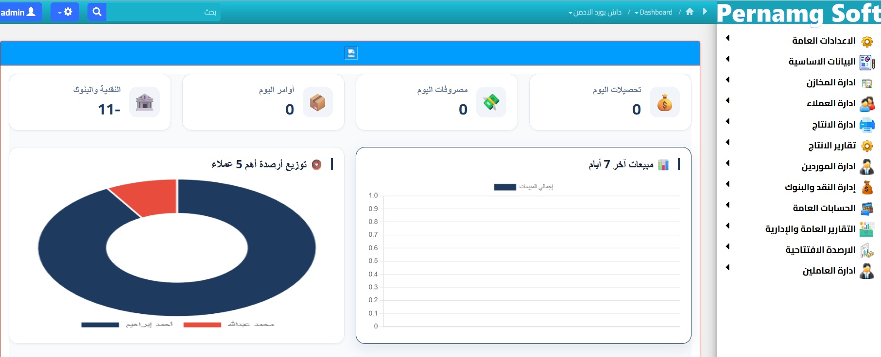 برنامج إدارة المخازن والحسابات العامة - Pernang Soft